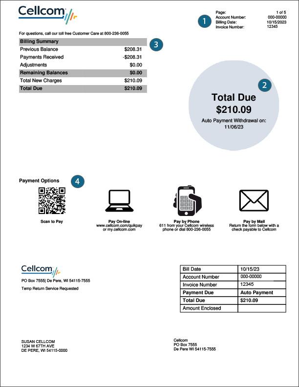 How to Read Your Bill | Cellcom