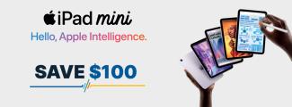 ipad mini a17 pro save $100 banner