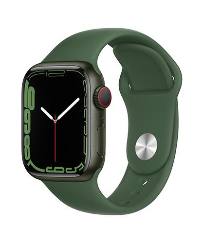 Watch Series 7 GPS + Cellular 41mm Green Aluminum Case w/Clover Sport Band  | Cellcom
