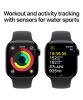 Workout features of the Apple Watch Series 10 42mm Jet Black Aluminum.