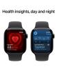 Health features of the Apple Watch Series 10 42mm Jet Black Aluminum.